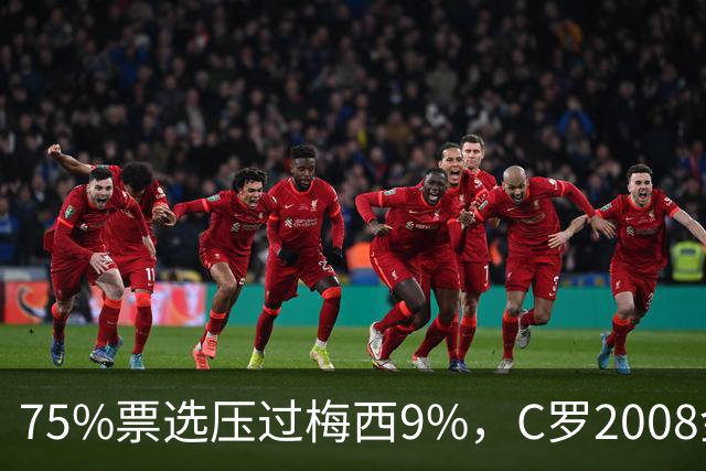 75%票选压过梅西9%，C罗2008金球奖获评历史最佳